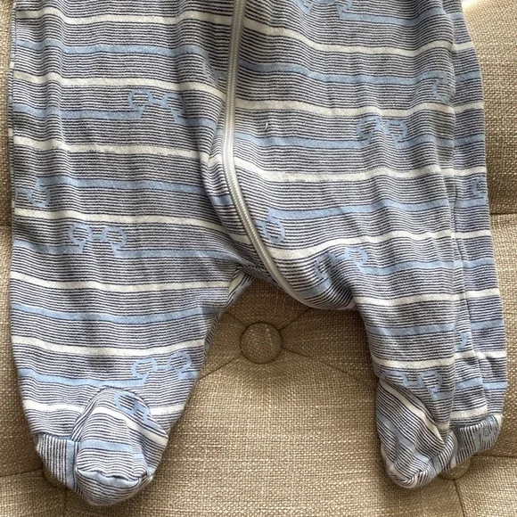 🩵 Disney Mickey Mouse Blue Striped Footie 🩵 - Picture 4 of 5